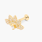 Djula -  Fan Bar Piercing Single Earring Yellow Gold